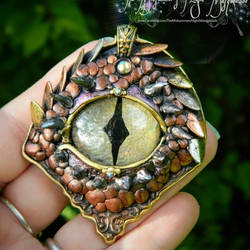 Scaled Dragon Eye pendant