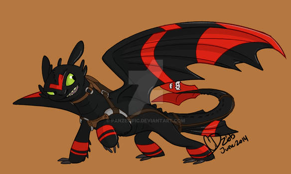 Toothless With His Racing Stripes Fixed