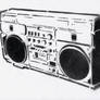 Ghetto blaster-STENCIL