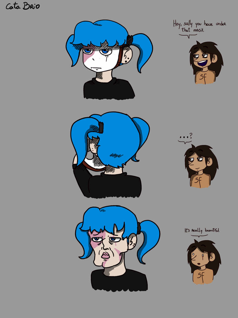 what is under the mask/ sally face mini comic game by kyokobandicoot on