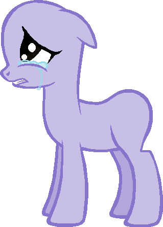 Base: Crying Pony by MaritziaFlare
