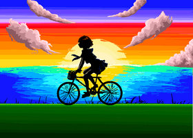 Sunset Bike Ride- Animation