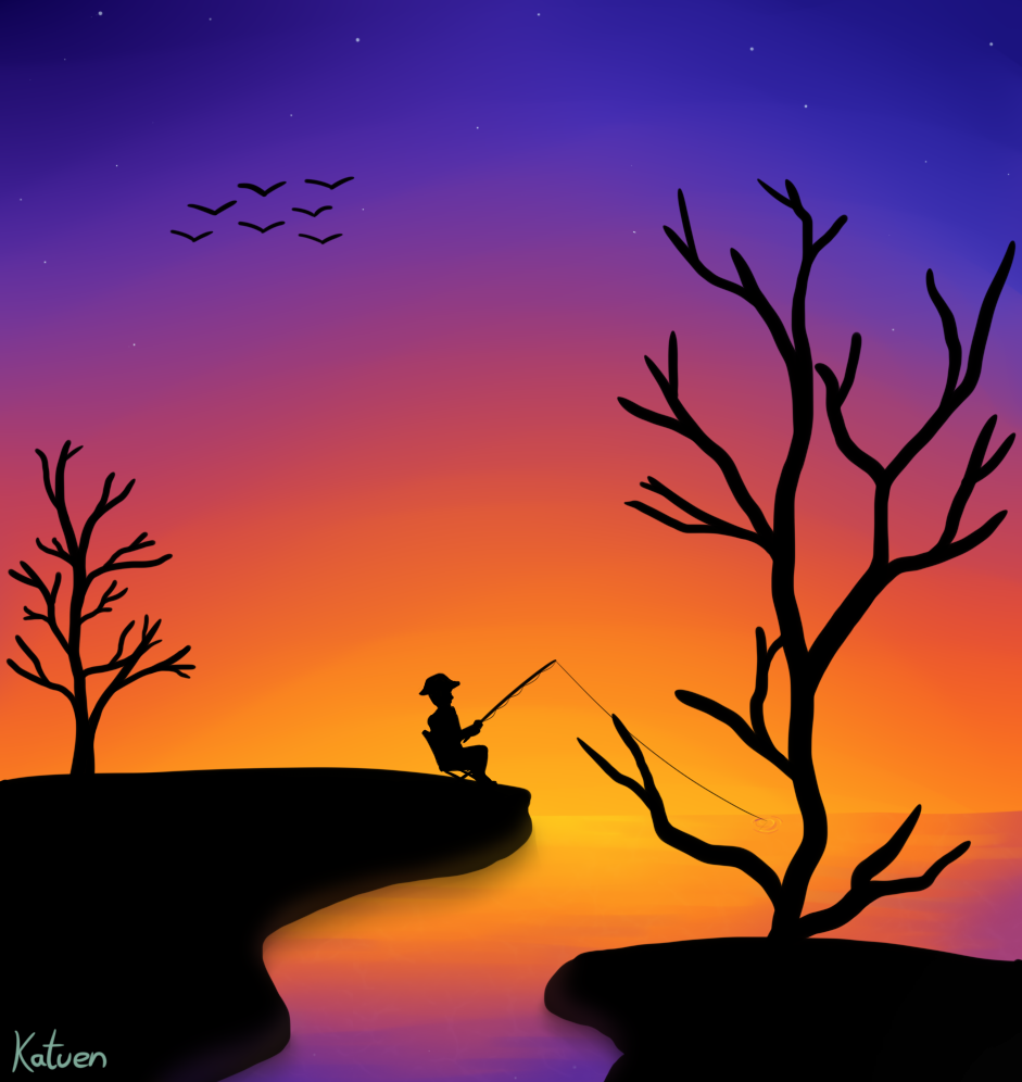 Fisherman scene