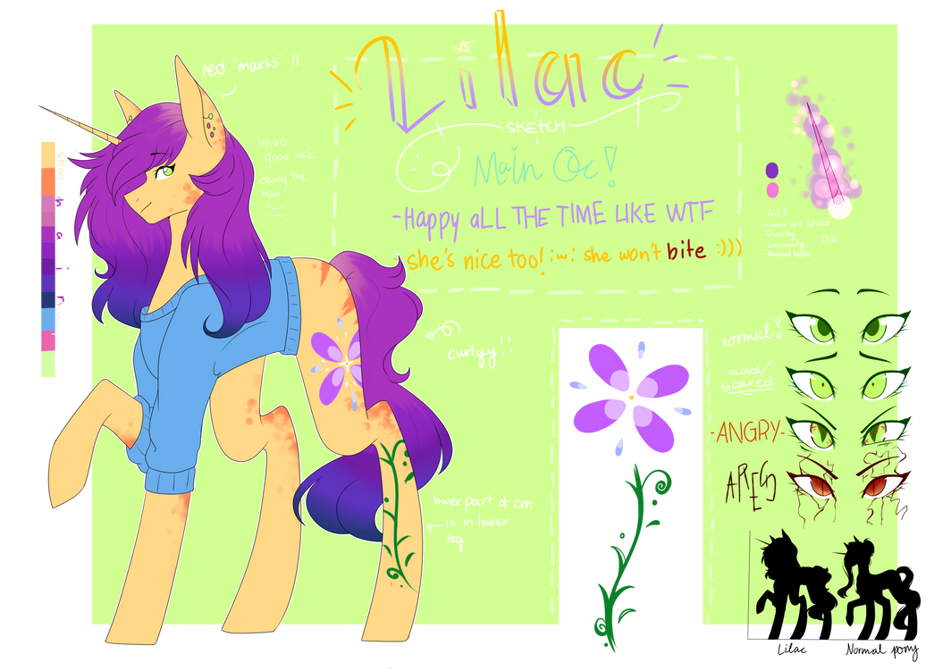.ref sheet. Lilac Sketch 2018 by namichee