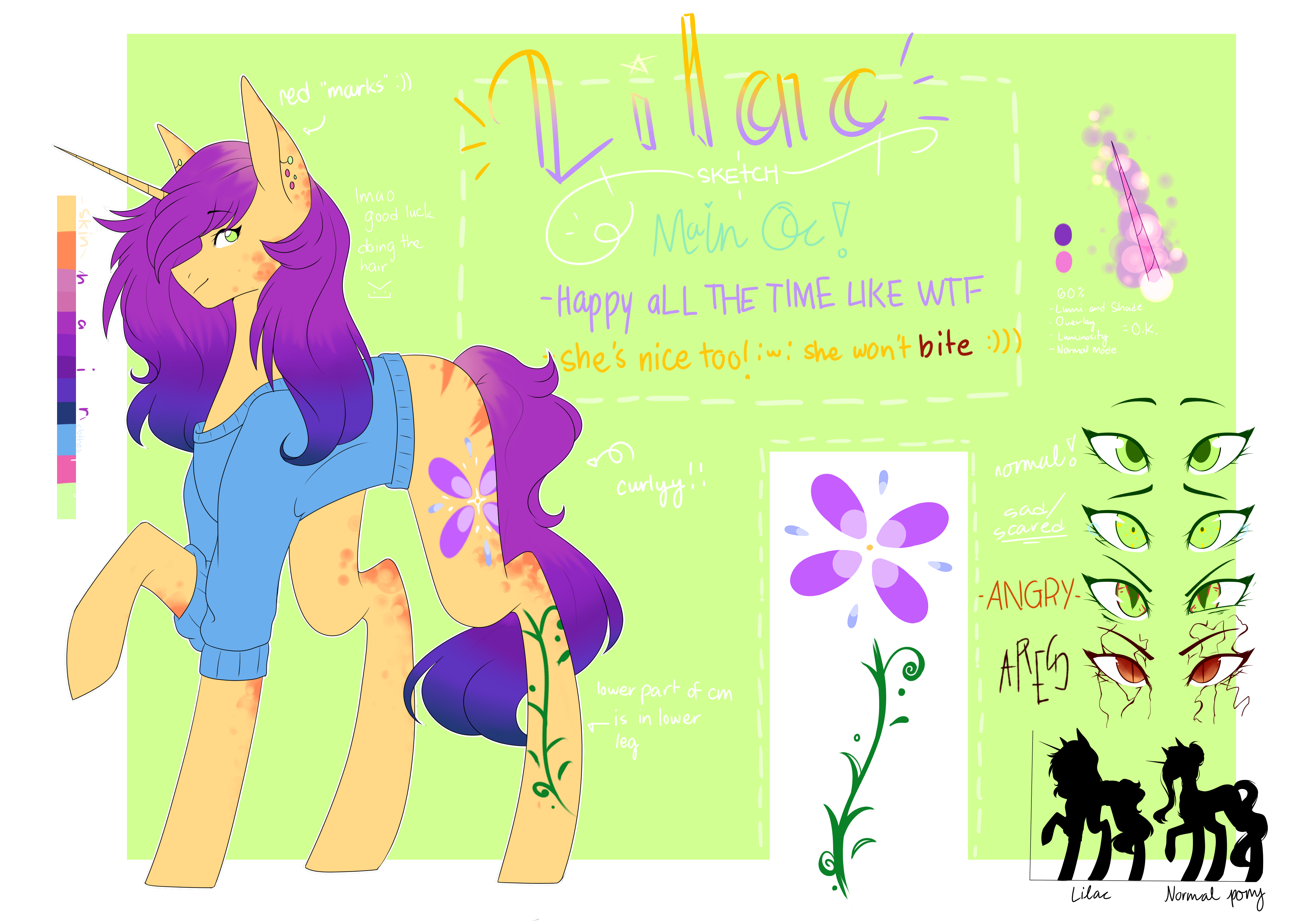 .ref sheet. Lilac Sketch 2018 by namichee