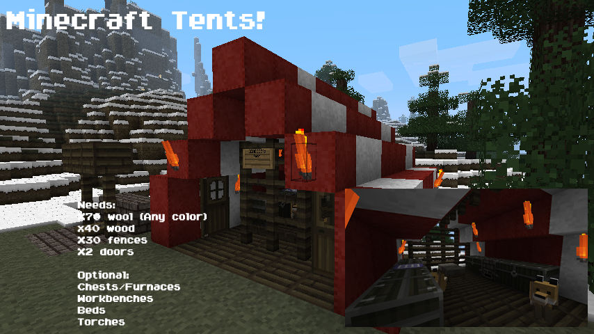 Minecraft Rohan Tent Minecraft Tents by tarukatheultimate on DeviantArt