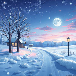 Romantic winter landscape