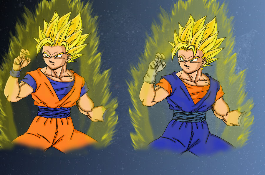 Gogeta-Jr-goku-vegeto pose