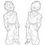 lineart gohan mystic+ssj2