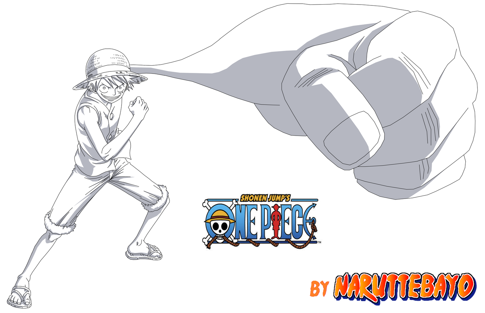 lineart luffy Gear 3 by Naruttebayo67 on DeviantArt