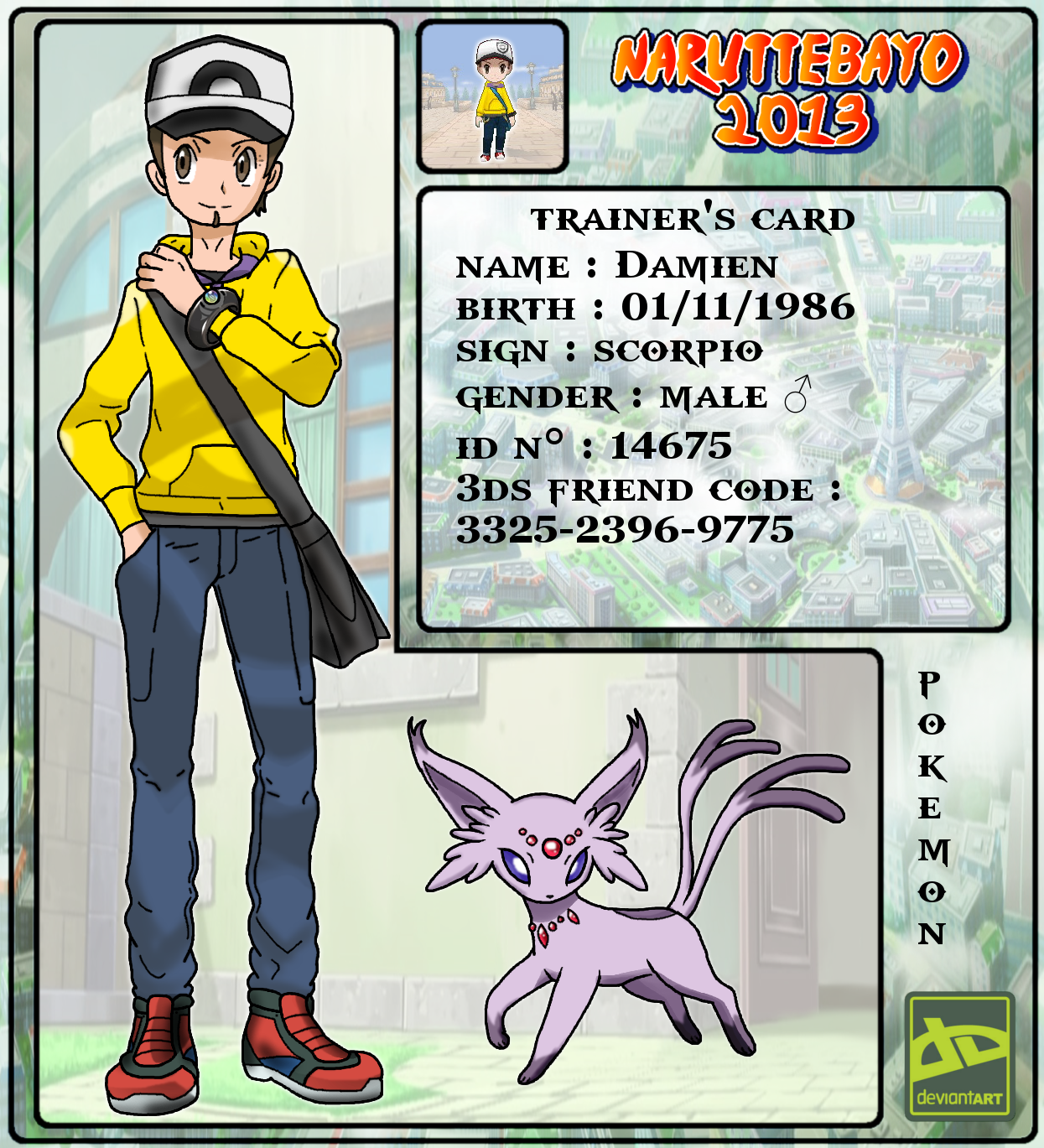 Deviantart Pokemon Trainer Id Card 2013 By Naruttebayo67 On DeviantArt.