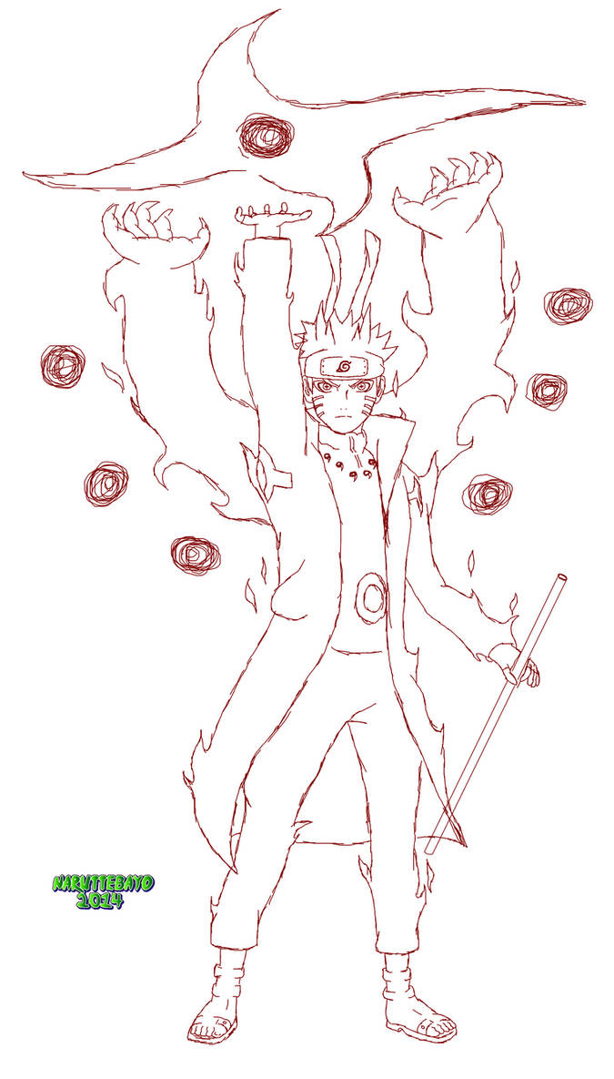Coloriage Naruto Mode Ermite Rikudo sketch naruto uzumaki rikudou power by Naruttebayo67 on DeviantArt
