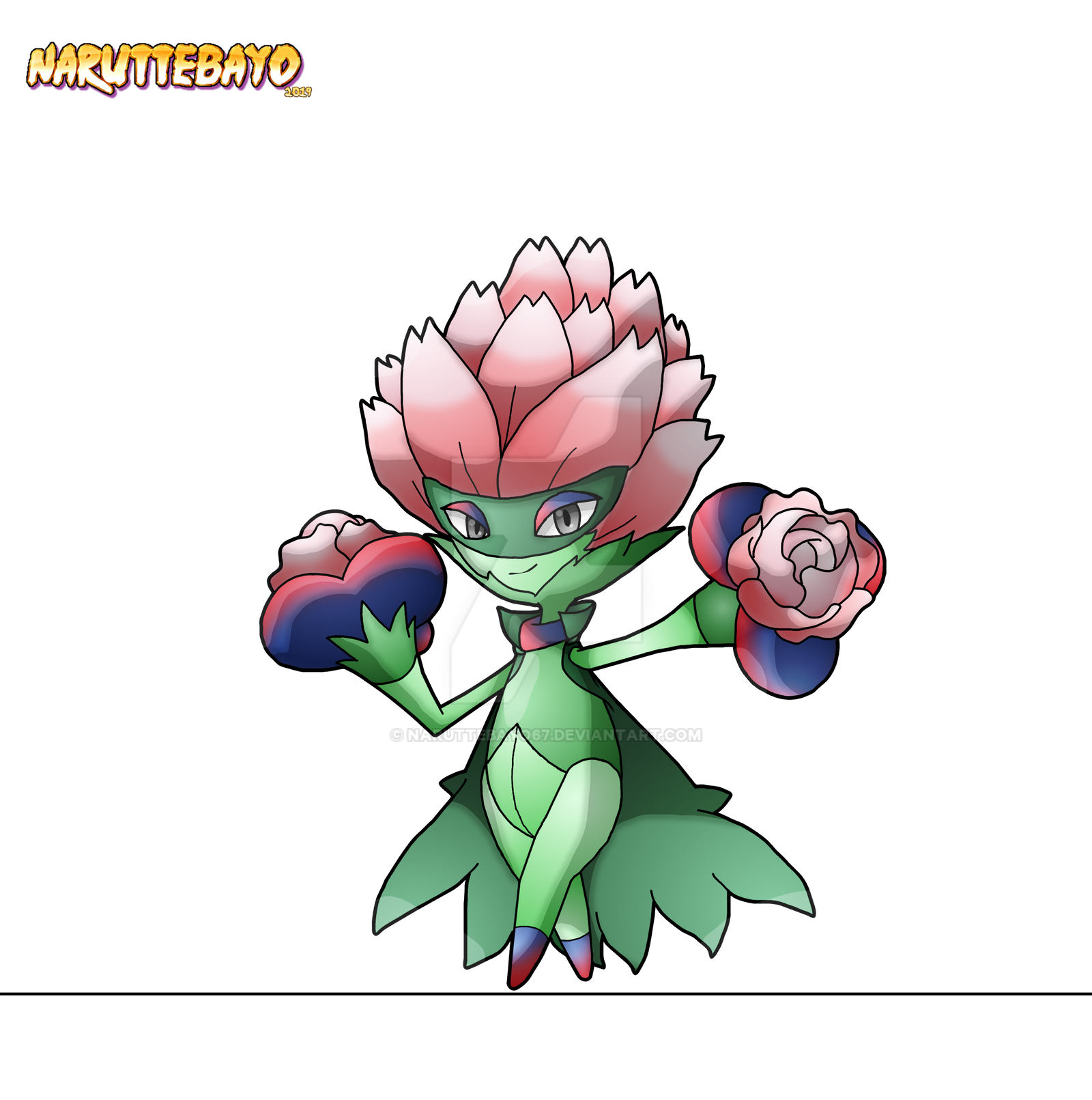 Mega Roserade Fakemon Pokemon Mega Roserade pink by Naruttebayo67 on DeviantArt