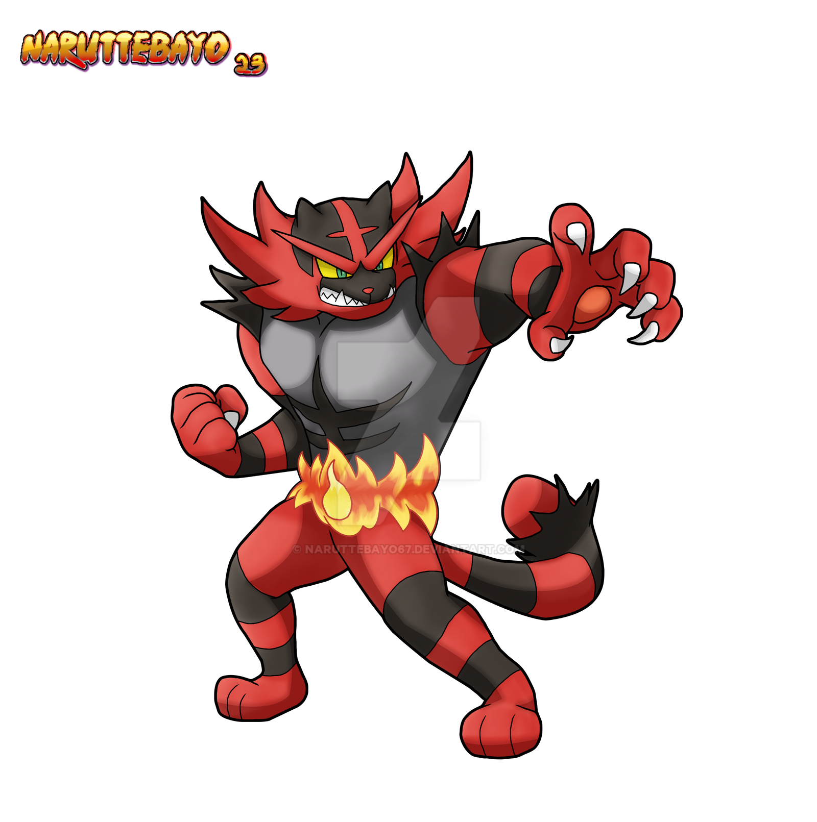 Pokemon Felinferno Incineroar by Naruttebayo67 on DeviantArt