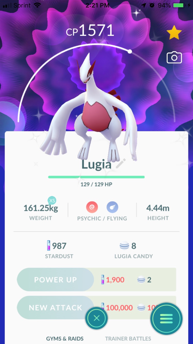 Actual screenshot of my shiny Lugia by SarahGirl1998 on DeviantArt