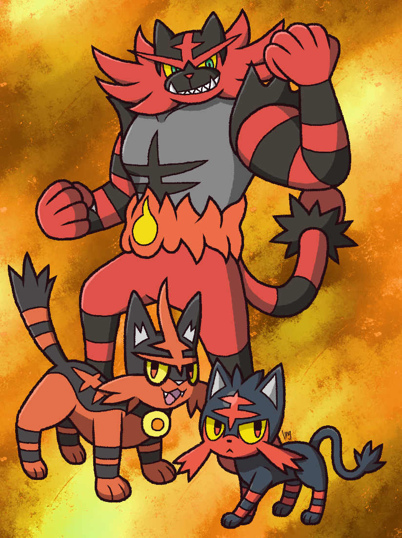 Litten Variations Litten Evolutions by 1meengreenie on DeviantArt