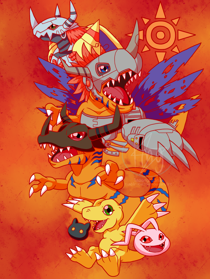 Agumon - All-Digievolutions by meFAStoon on DeviantArt