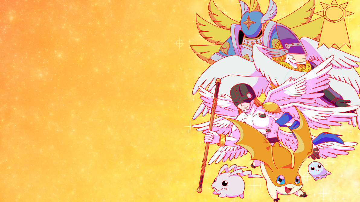 Patamon Line Wallpaper by 1meengreenie on DeviantArt