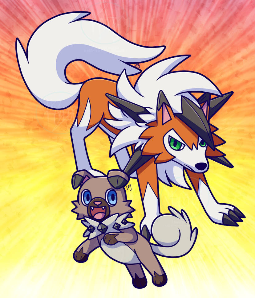 Rock Ruff Evolution Chart Rockruff and Dusk Lycanroc by 1meengreenie on DeviantArt