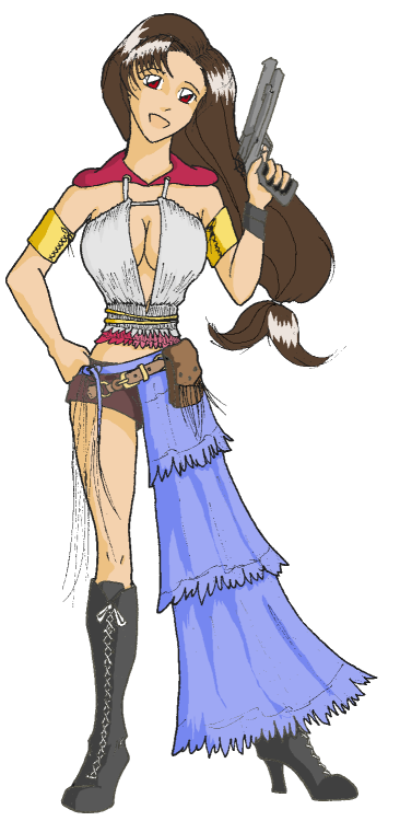 Tifa as Yuna: Colored