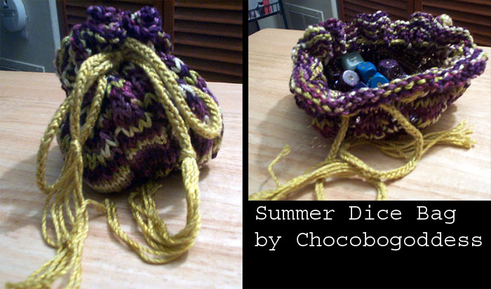 Knitting - Summer Dice Bag