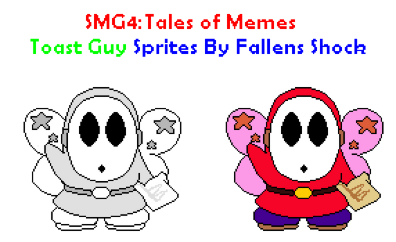 SMG4: Tales of Memes Toast Guy Sprites