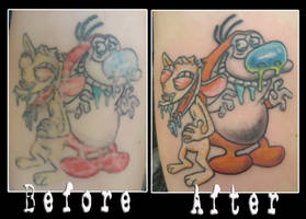 Ren and Stimpy tattoo