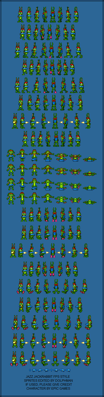 Doom Rabbit Sprite Jazz Jackrabbit for DooM by retrobunyip on DeviantArt
