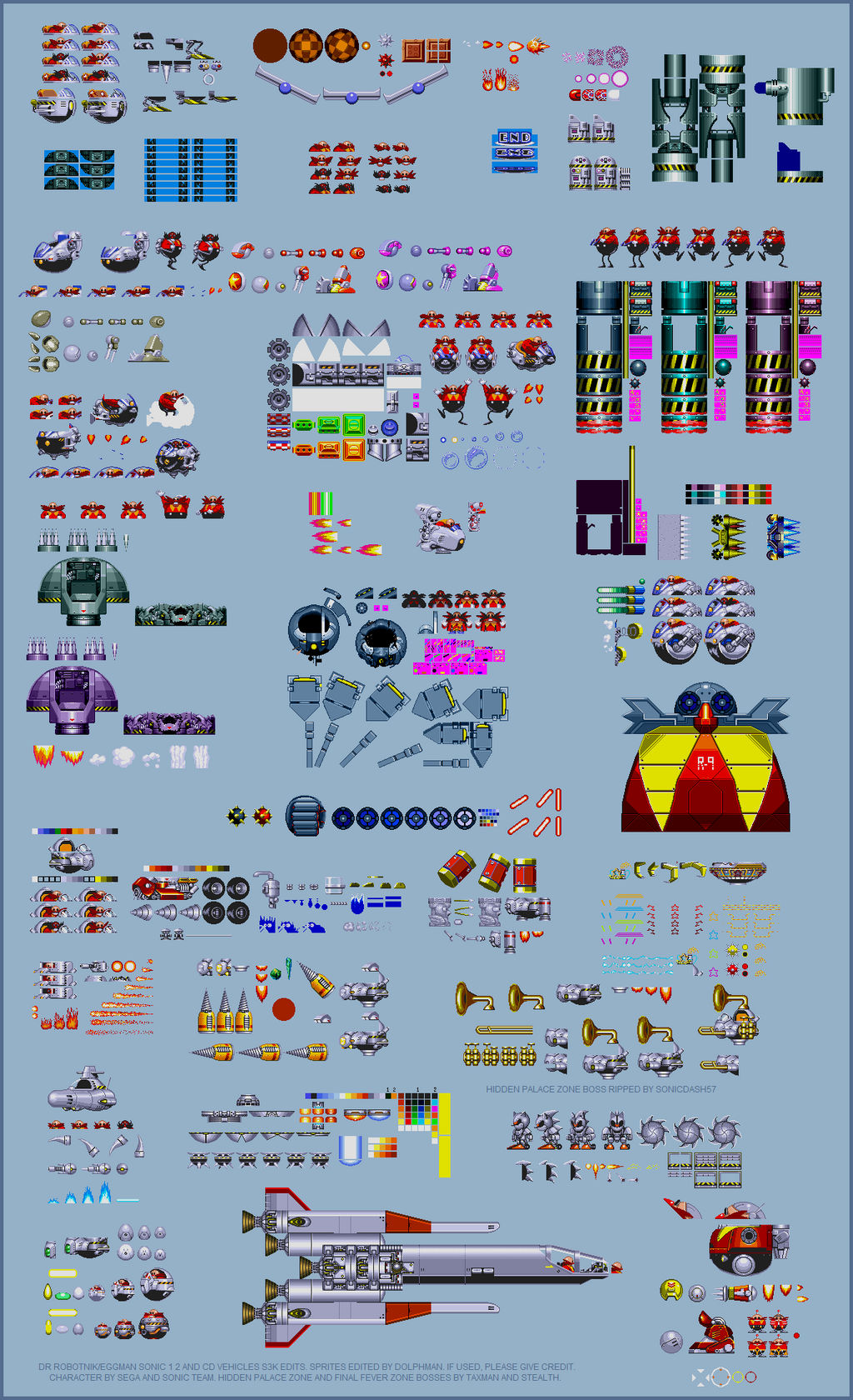 Dr. Rbotnik/Eggman vehicles (S3K Edits)