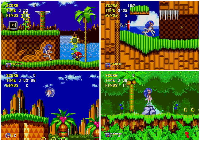 Felicia in Sonic the Hedgehog mockups