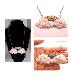 READY TO SHIP: Handmade rainbow gay awereness neck