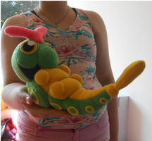 Handmade caterpie plush, pokemon plush