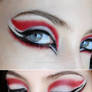 make-up red black white