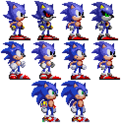 Sonic Art Resources — sonichedgeblog: All of Sonic's standard sprites