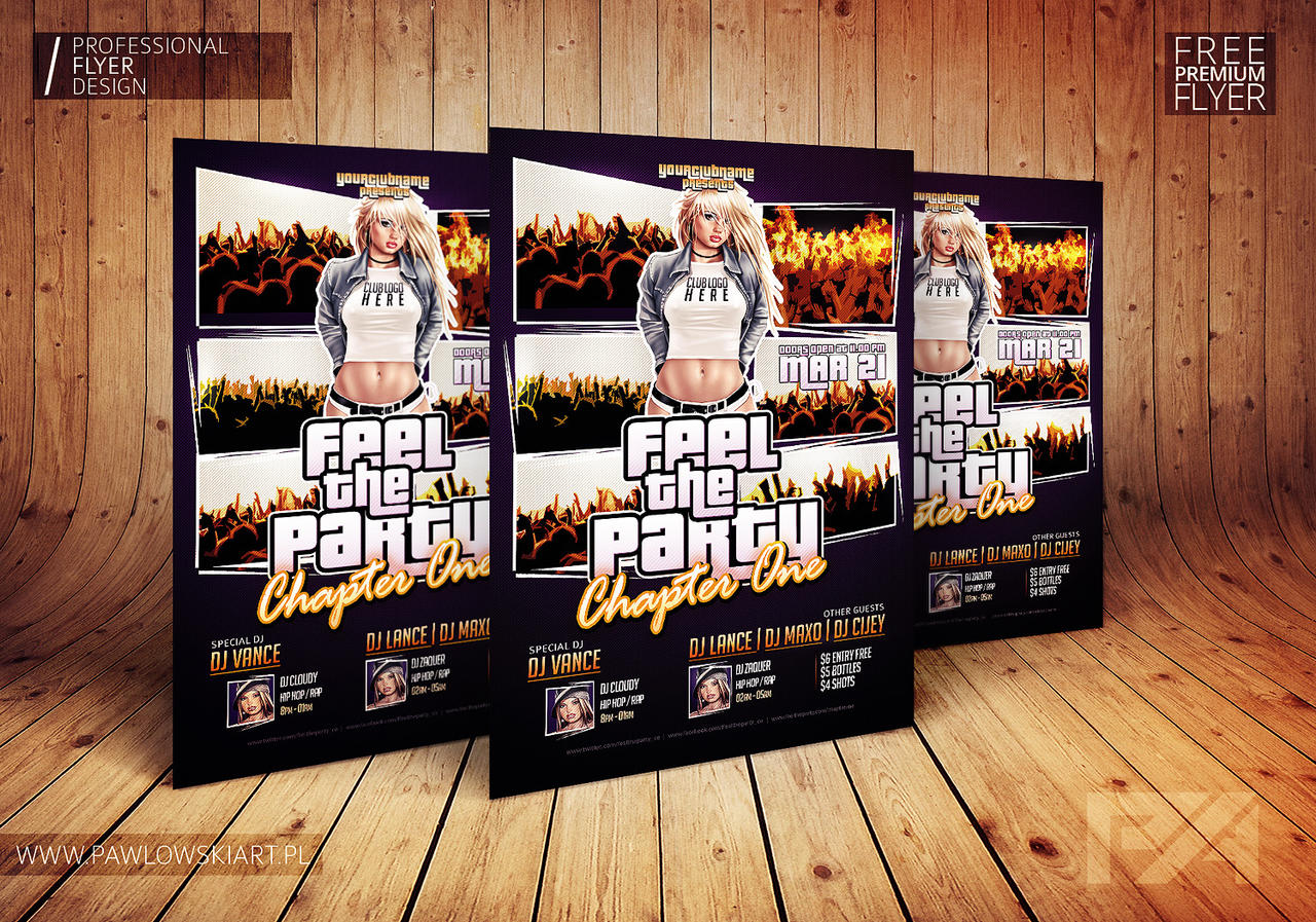FREE .PSD: GTA STYLE CLUB FLYER by pawlowskiart