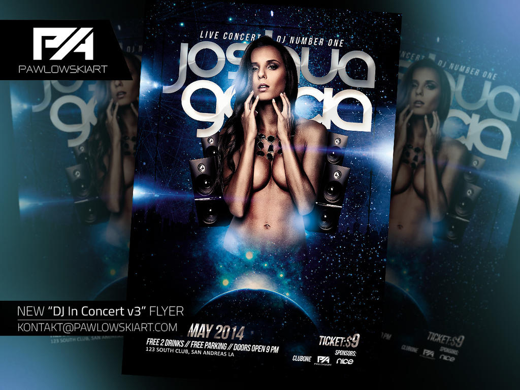 DJ In Concert v3 Party Flyer Template