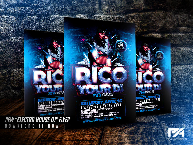 Electro House DJ Flyer Template