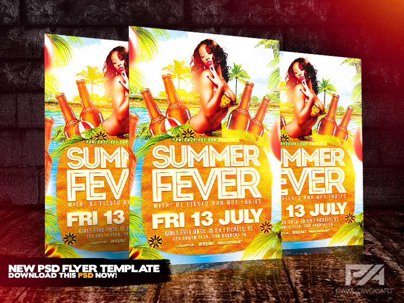 Summer Fever Party Flyer Template