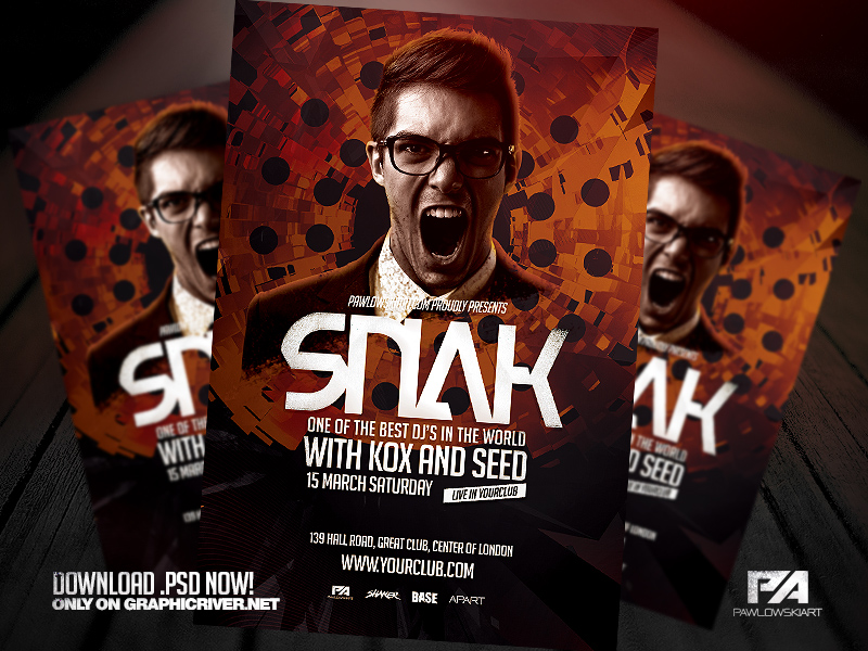 DJ Album Promo Flyer Template