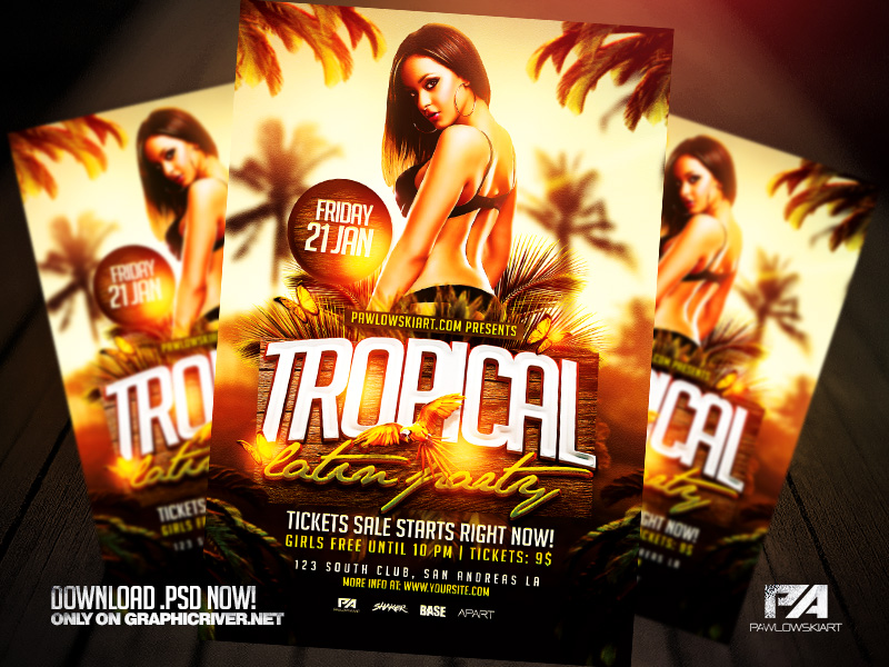 Tropical Latin Party Flyer Template