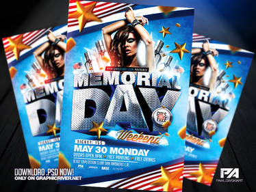 Memorial Day Weekend PSD Flyer Template