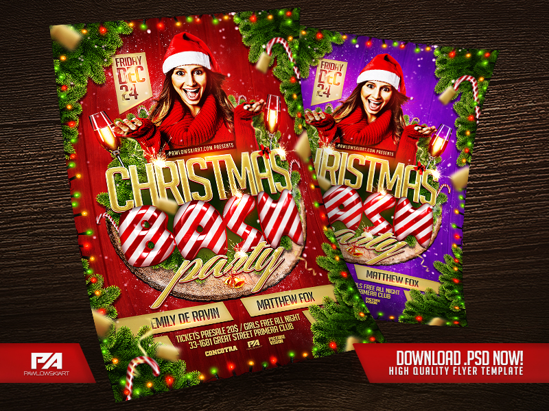 Christmas Bash Party Flyer Template