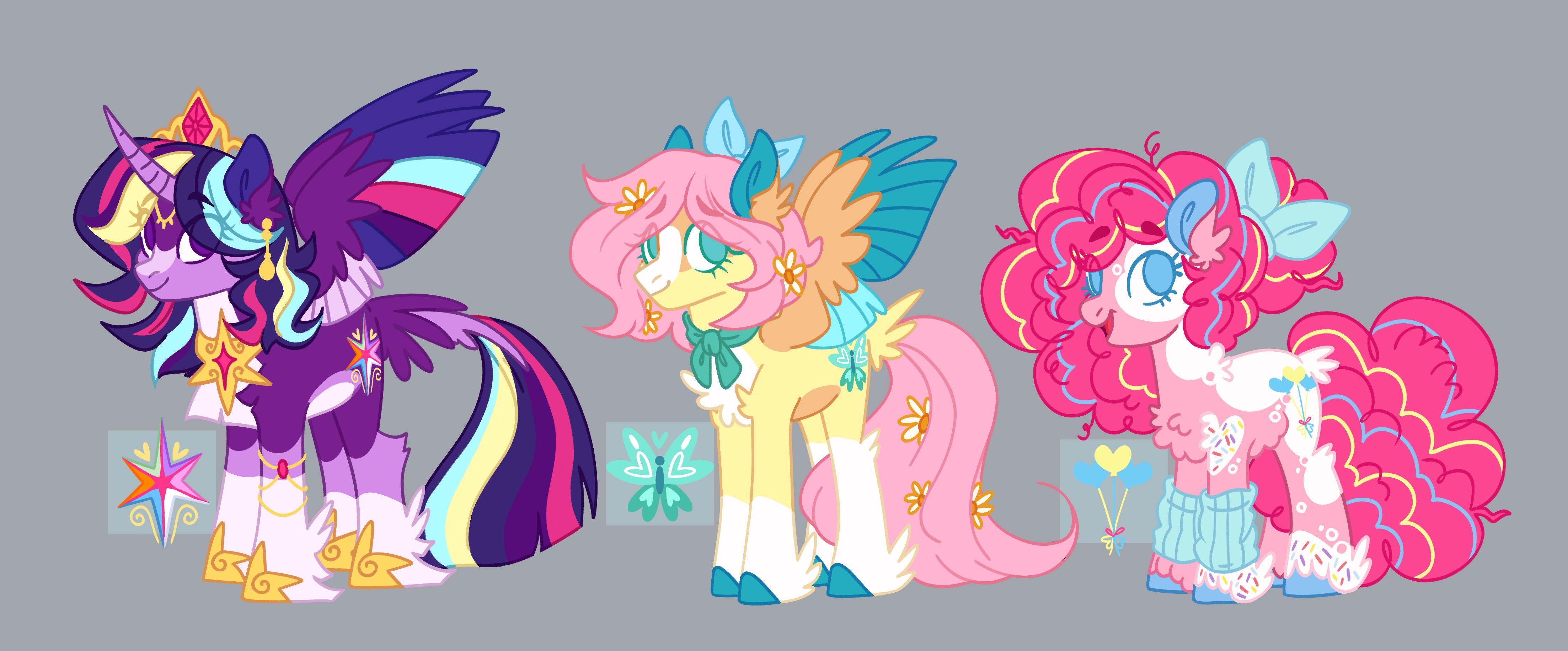 Mane Six Re-Redesigns (pt 1) by CapriNin on DeviantArt