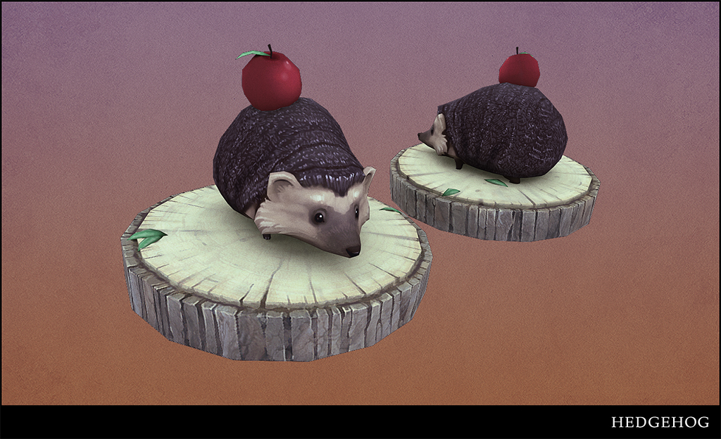 Hedgehog Lowpoly 3d