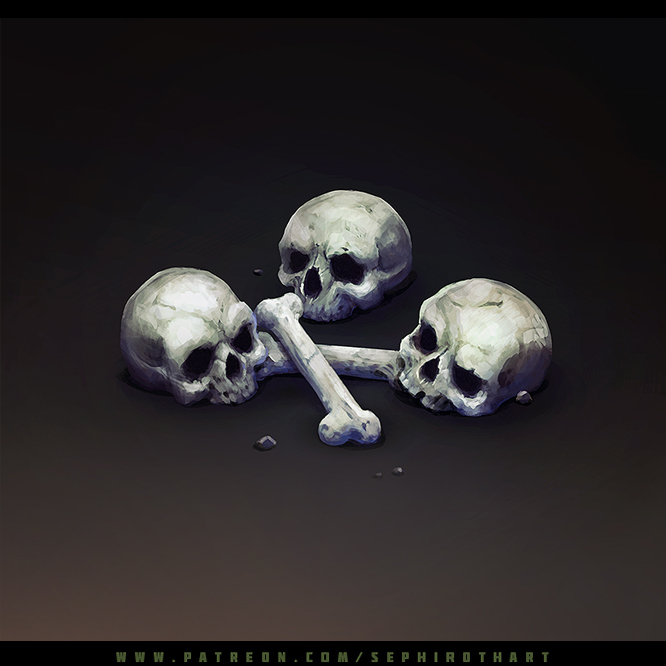 Isometric Scull and Bones