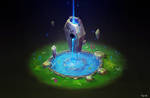 Isometric Ancient Fountain | video