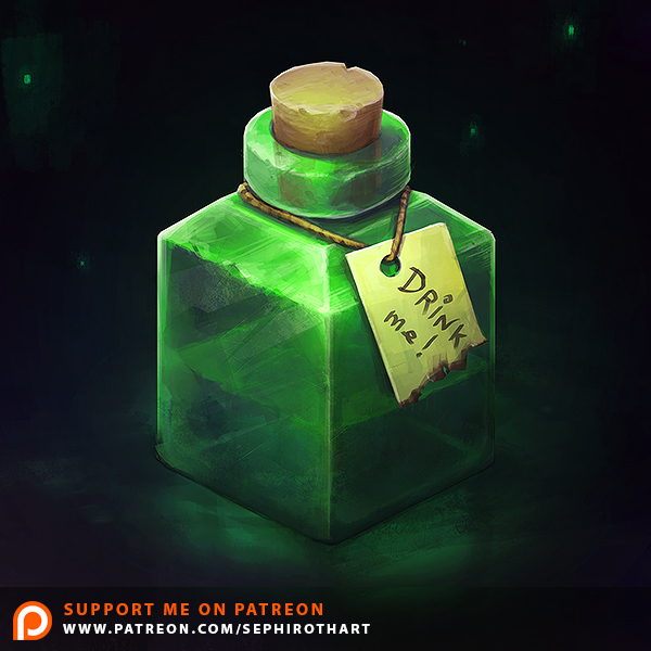 Isometric Green Bottle