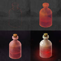 Isometric Red Bottle Step-By-Step