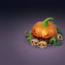 Isometric Halloween Pumpkin