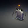 Isometric Tombstone and Crows